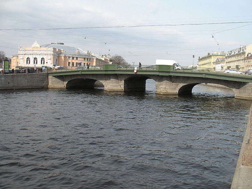 На фотографии река Фонтанка, Цирк Чинизелли, мост Белинского