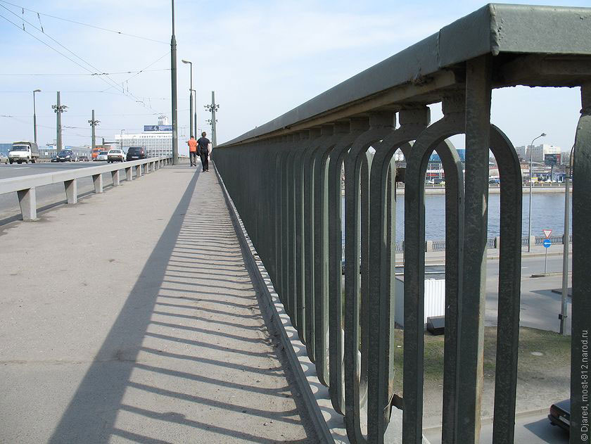 перила, решетка ограждения моста, Кантемировский мост, разводной мост на Большой Невке