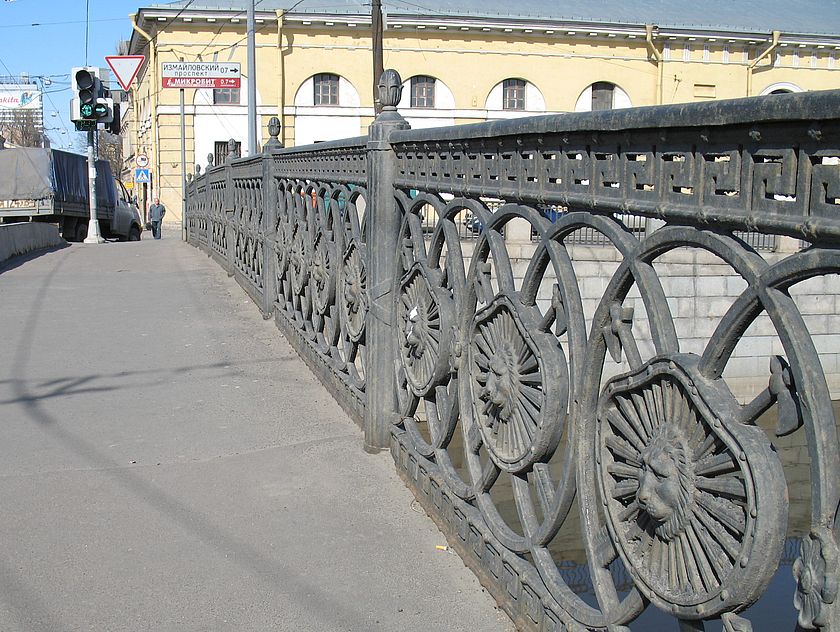 Ново-Петергофский мост, декоративная решотка, решотка ограждения моста