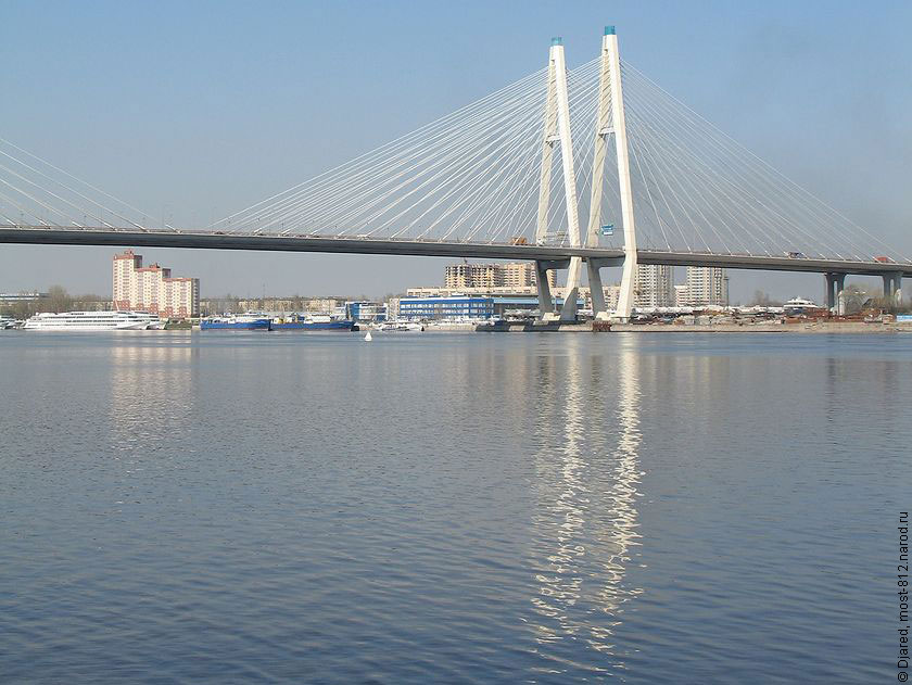 вантовый мост, неразводной мост через Неву