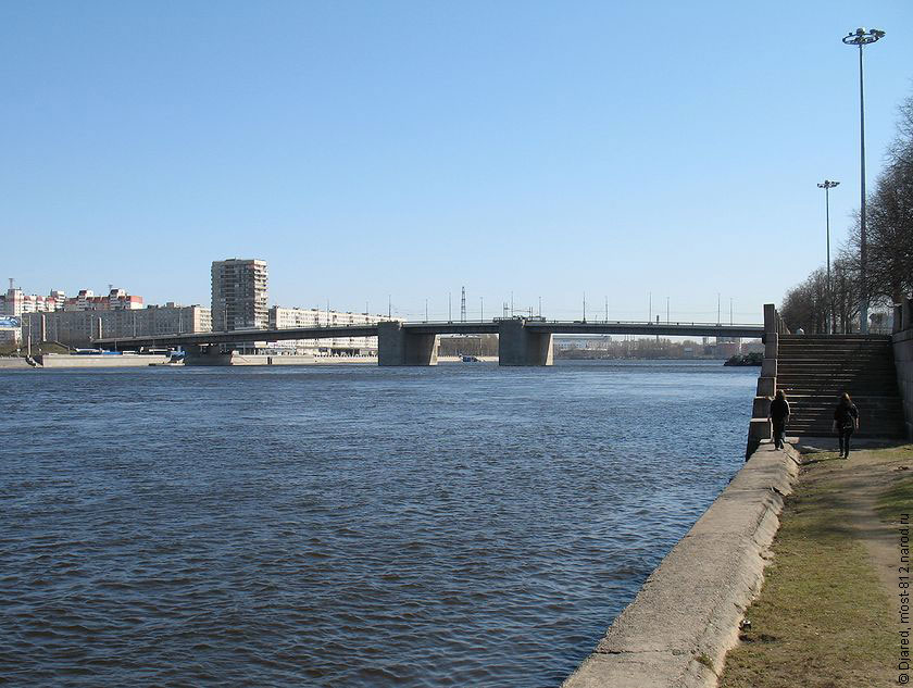 Володарский мост, разводной мост, река Нева